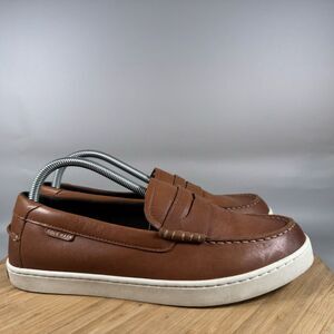 Cole Haan Grand Atlantic Men's 8.5 M Brown Leather Slip-On Penny Loafer C38626